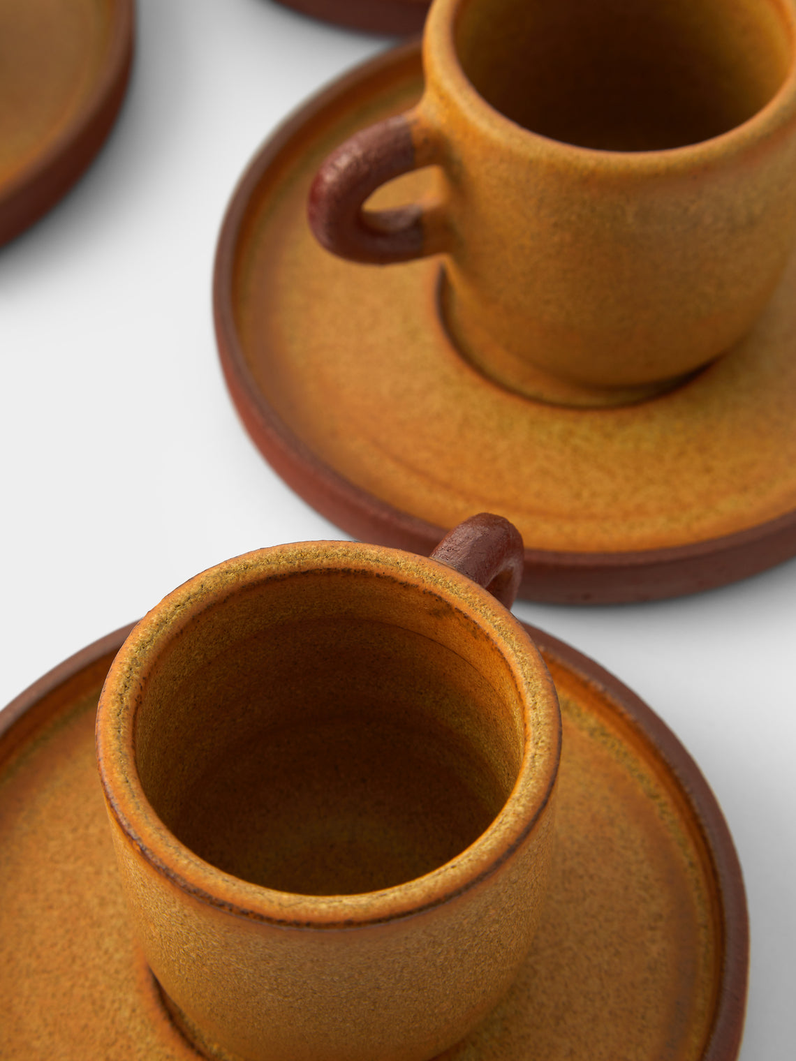 Andrea Tsang - Terra Stoneware Espresso Cups and Saucers (Set 4) -  - ABASK