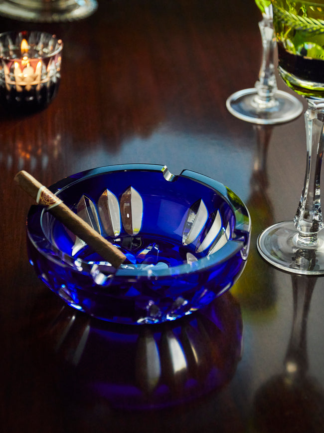 Cristallerie De Montbronn - Man Cut Crystal Ashtray -  - ABASK
