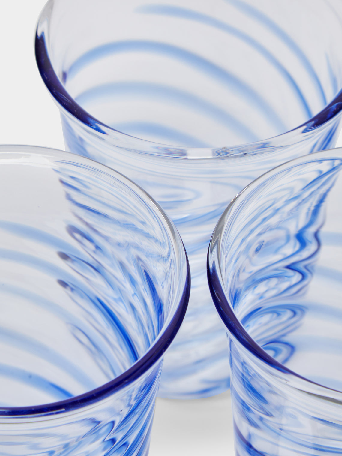 Anut - Swirl Hand-Blown Glass Tumblers (Set of 6) -  - ABASK