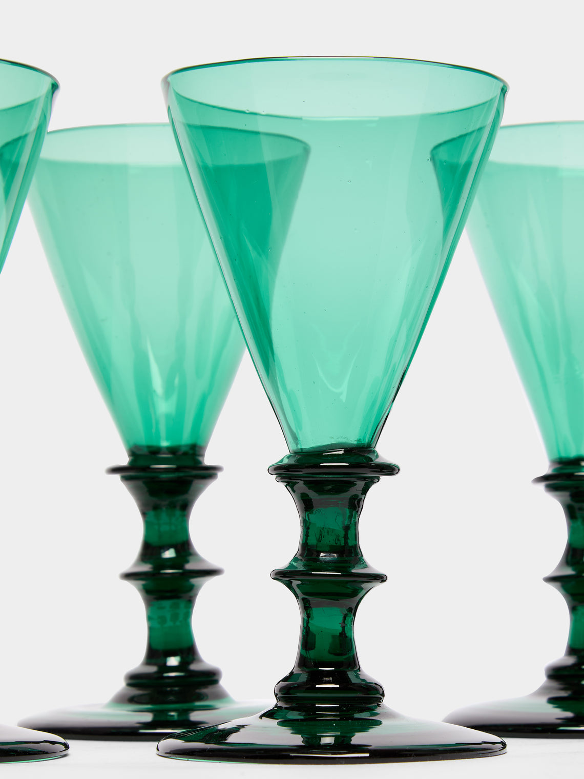Antique and Vintage - 1830s Regency Bristol Wine Glasses (Set of 6) -  - ABASK