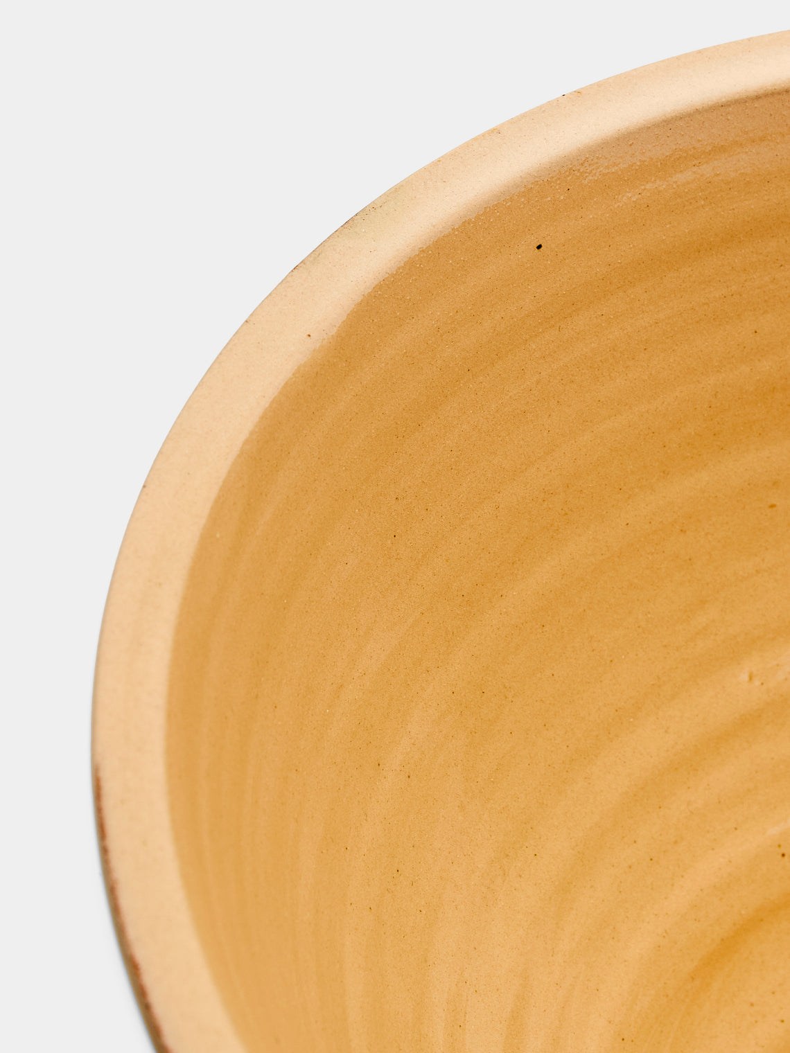 Poterie d’Évires - Flowers Hand-Painted Ceramic Extra Large Serving Bowl - Dark brown - ABASK