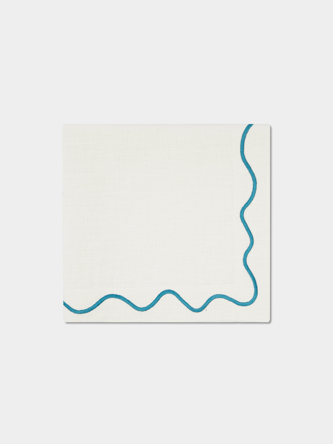 The Table Love - The Squiggle Hand-Embroidered Linen Napkins (Set of 4) -  - ABASK - 