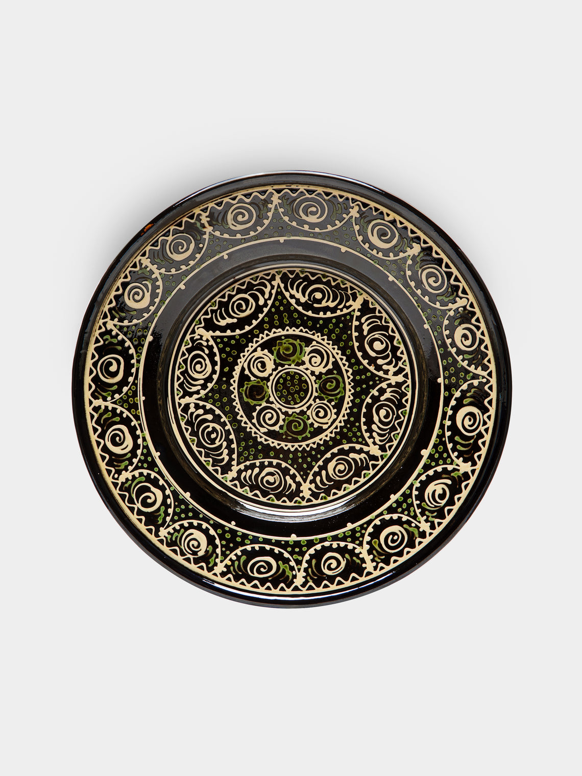 Poterie de Cliousclat - Hand-Painted Slipware Large Serving Platter -  - ABASK - 