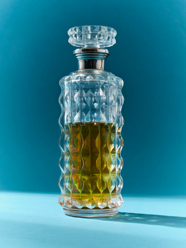 Antique and Vintage - 1950s Italian Sterling Silver and Crystal Decanter - Clear - ABASK