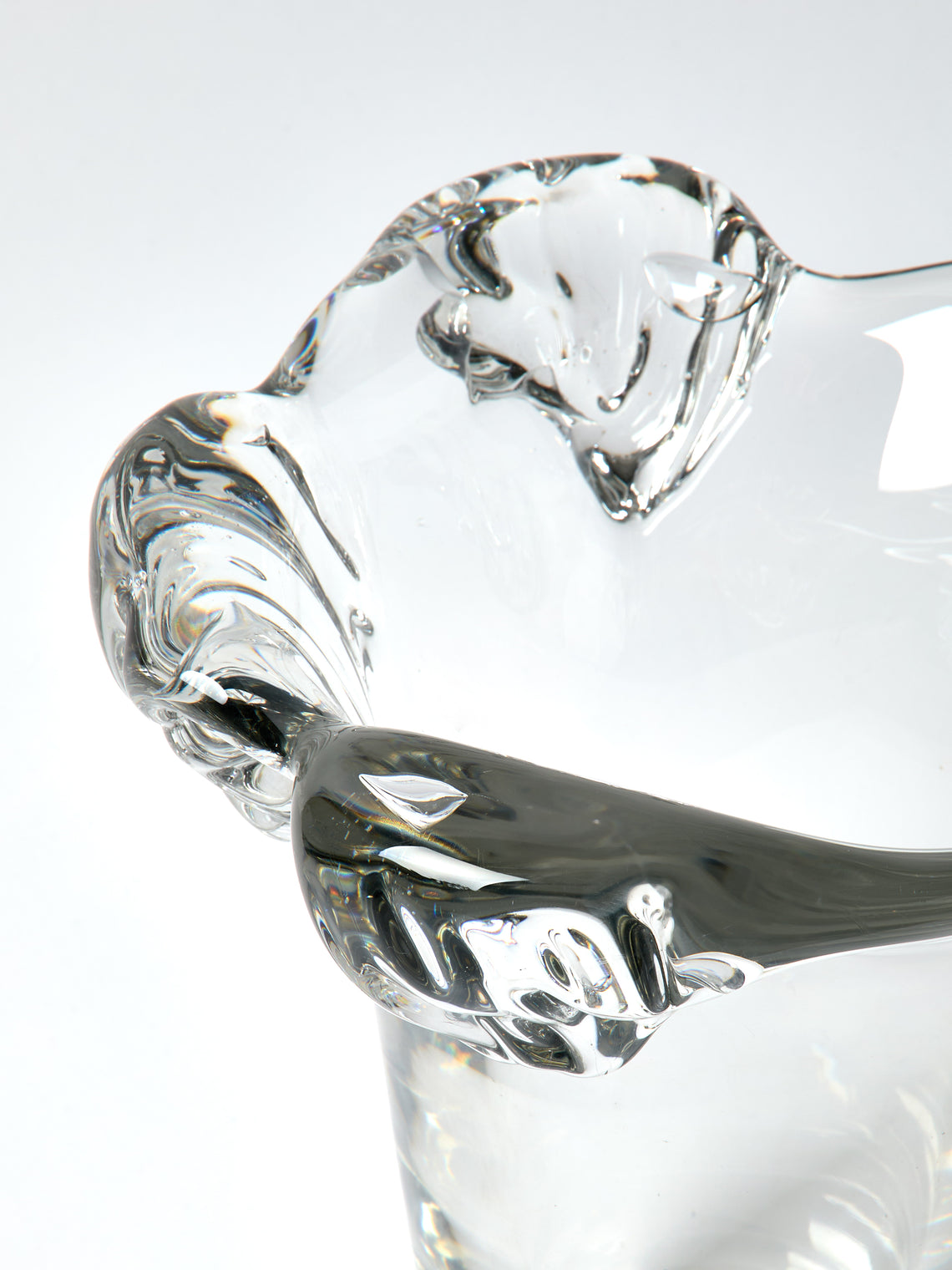 Antique and Vintage - 1960s Daum Crystal Vase (11in/27.5cm) - Clear - ABASK