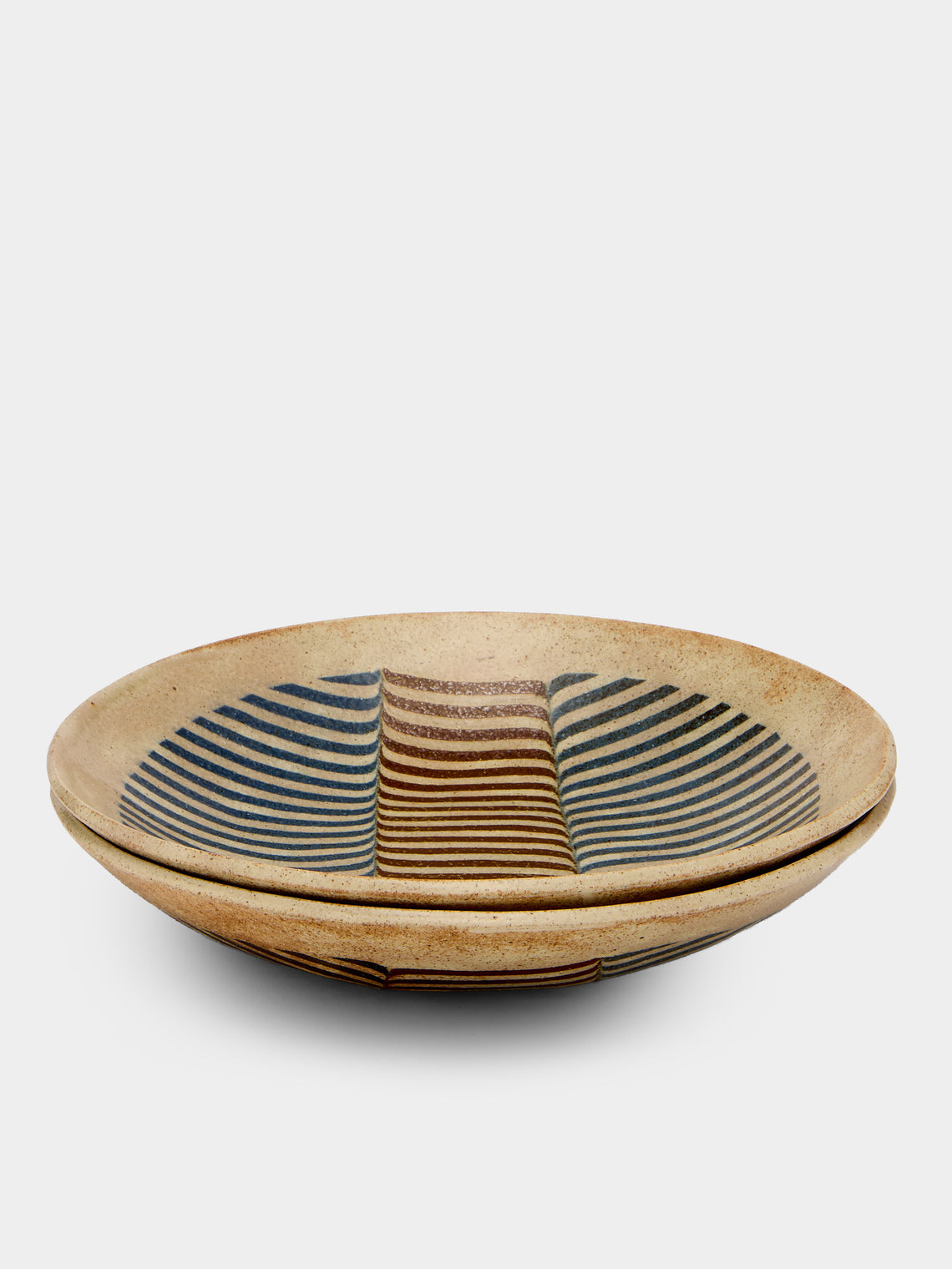 Makidani-gama - Nerikomi Ceramic Serving Plates – 12in/30cm (Set of 2) - Multiple - ABASK