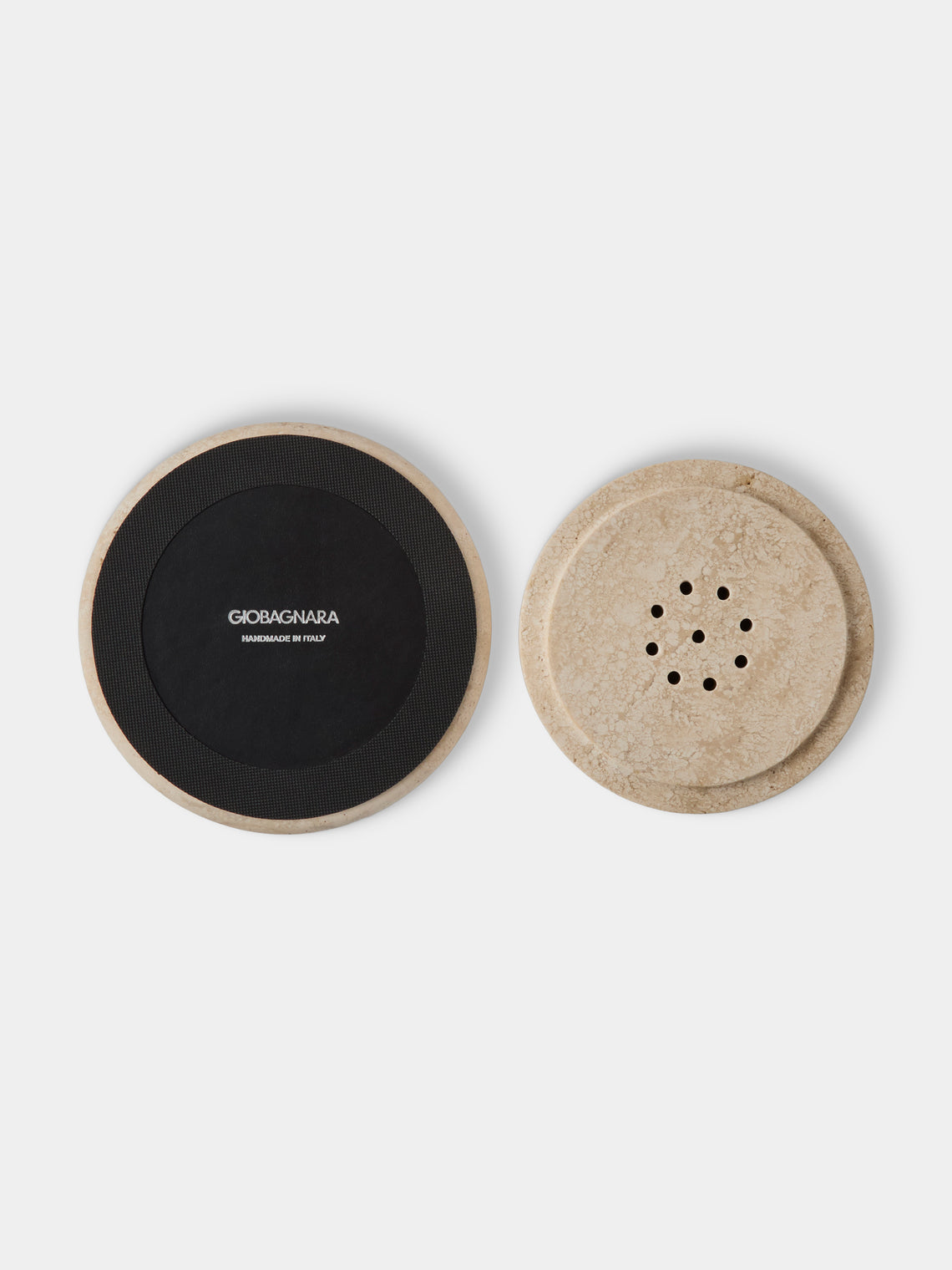 Pigment France - Courbet Travertine Soap Dish - Cream - ABASK