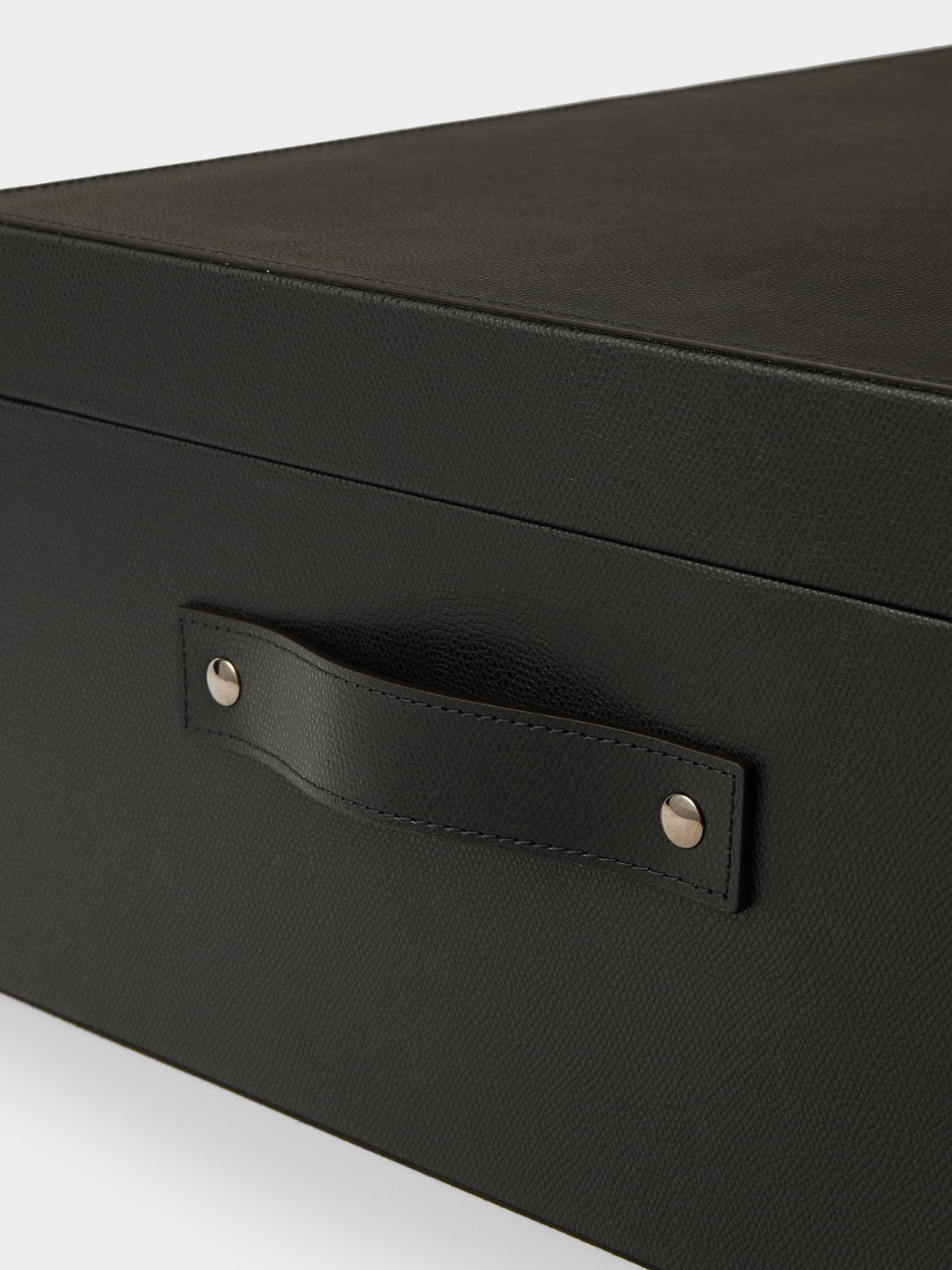 Pinetti - Avio Leather Large Storage Box - Black - ABASK