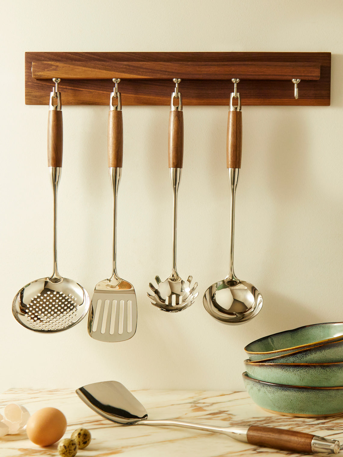 Lorenzi Milano - Walnut Cooking Utensils (Set of 5) -  - ABASK