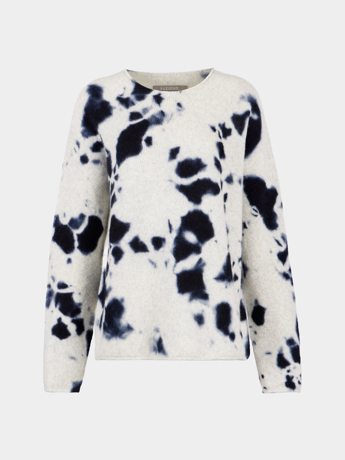 Suzusan - Madara Shibori Cashmere Seamless Sweater | Size: M - Blue - ABASK - 