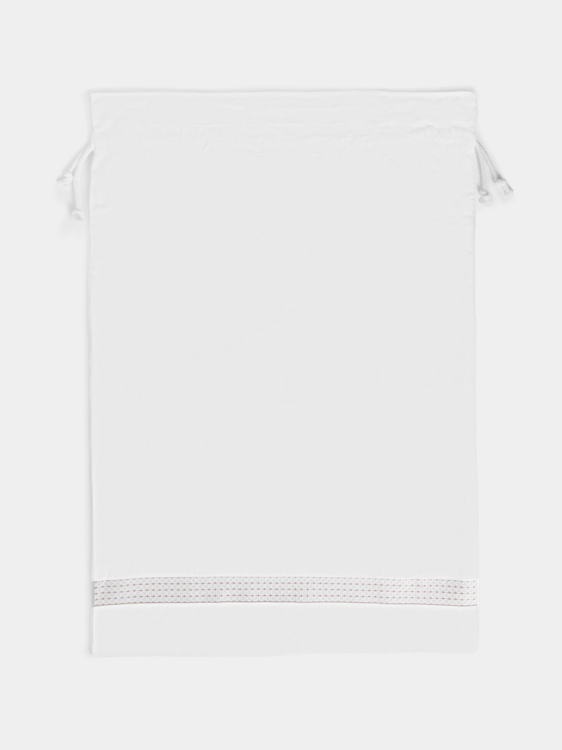 Heirlooms - Marrakech Embroidered Linen Laundry Bag - White - ABASK - 