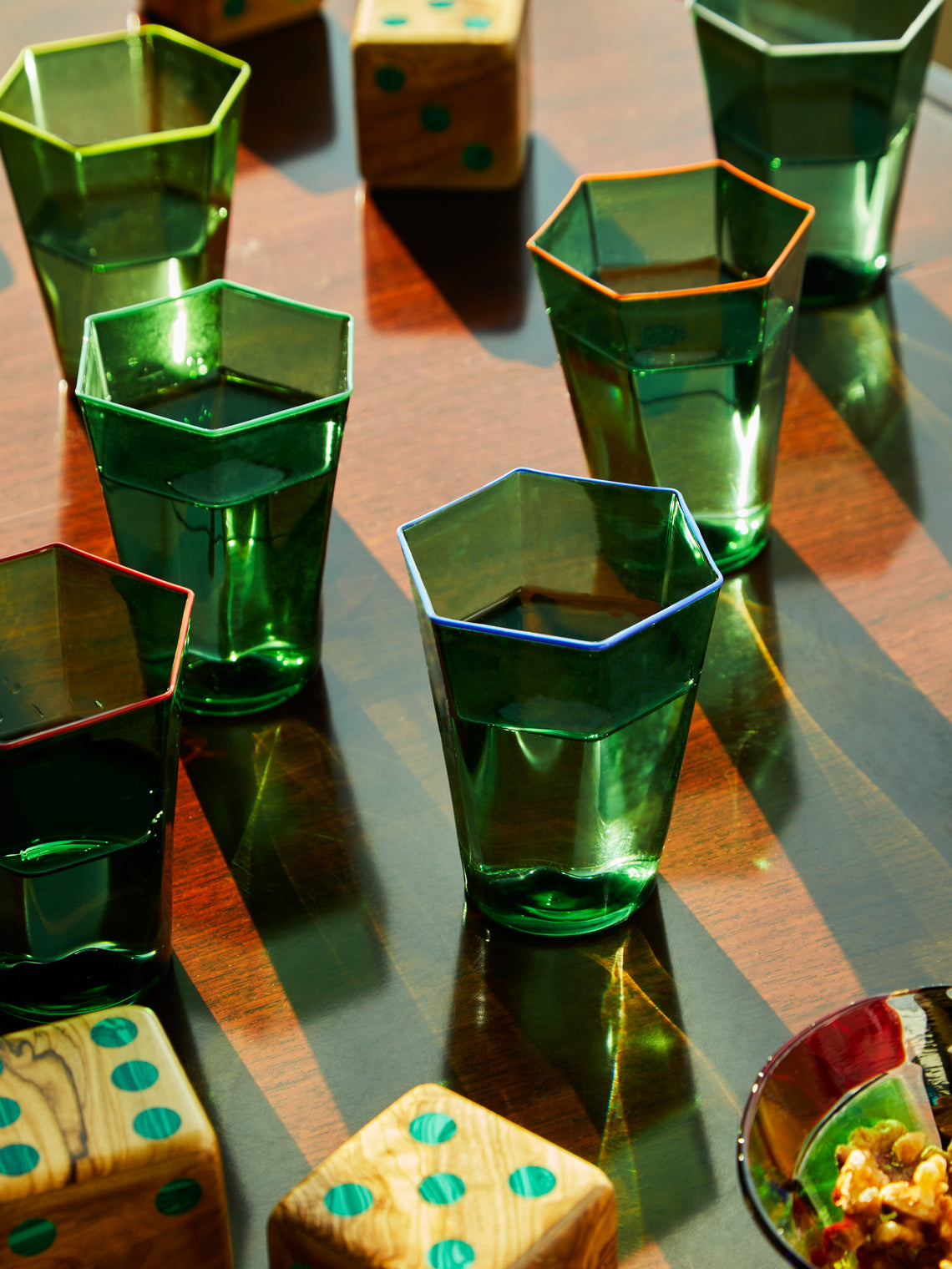 Giberto - Laguna Hand-Blown Murano Glass Mixed Tumblers (Set of 6) -  - ABASK