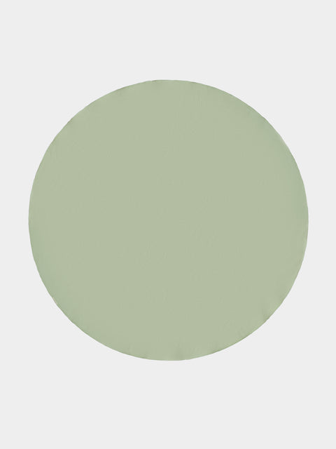 Borgo delle Tovaglie - Filo Linen Round Tablecloth (86.5in/2.2m) - Green - ABASK - 