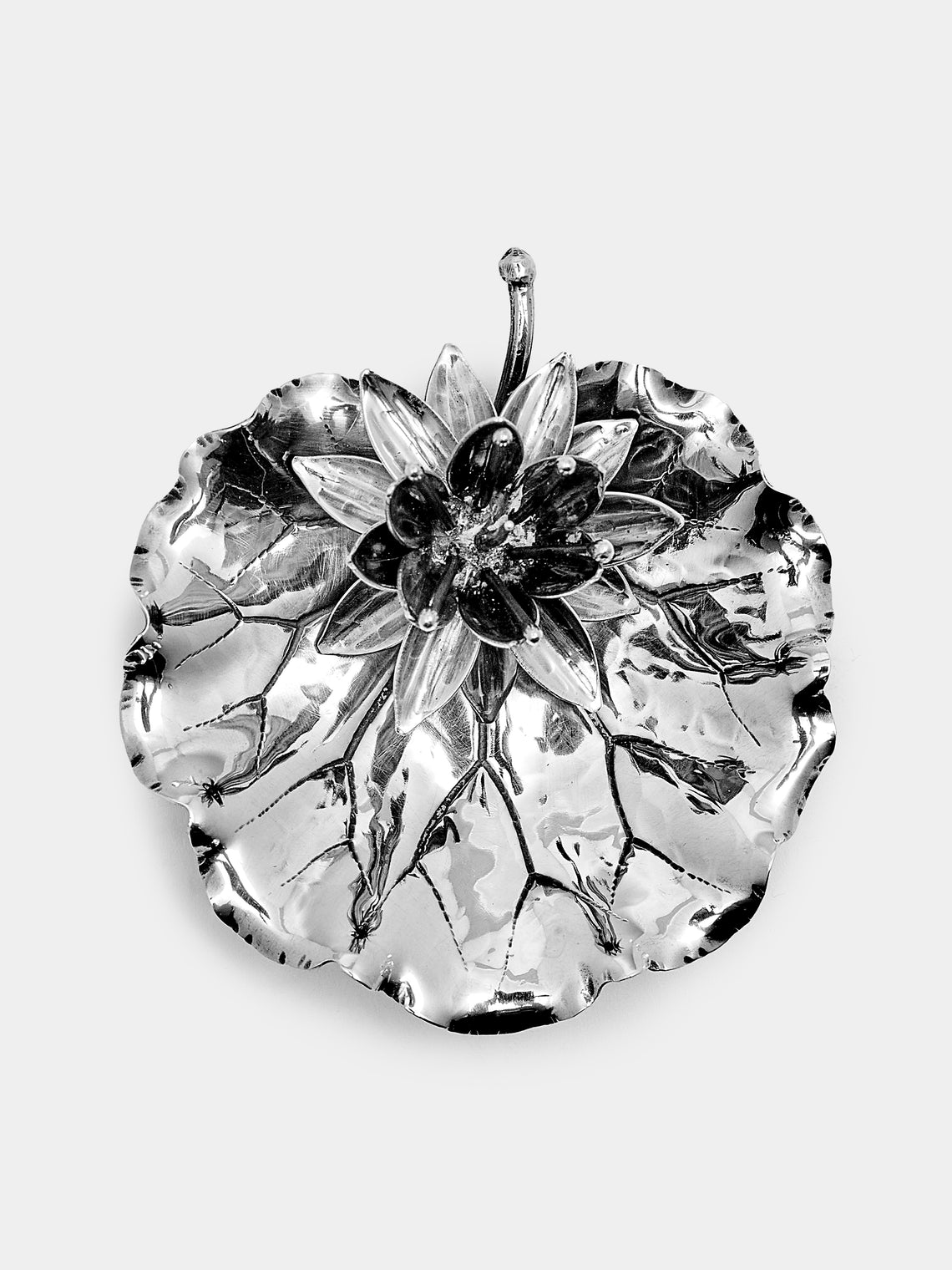 Antique and Vintage - 1970s Buccellati Solid Silver Lotus Flower - Silver - ABASK