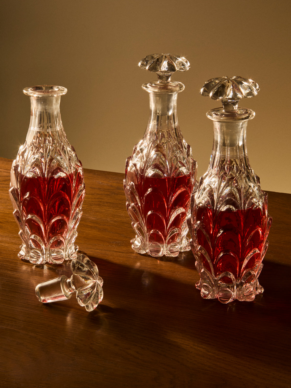 Antique and Vintage - 19th-Century Baccarat Crystal Carafes (Set of 3) - Clear - ABASK