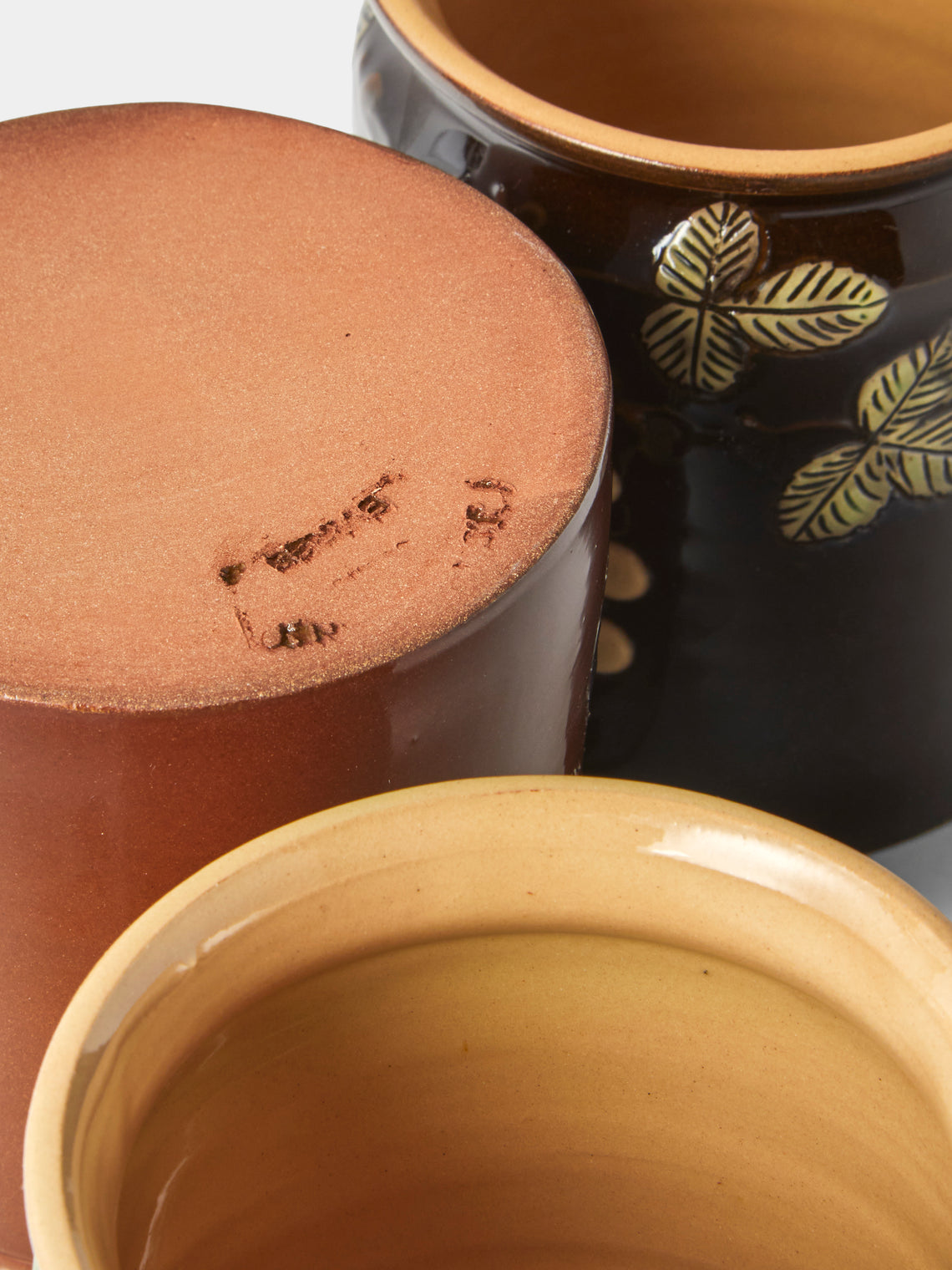 Poterie d’Évires - Fruits Hand-Painted Ceramic Jam Pots (Set of 3) - Multiple - ABASK