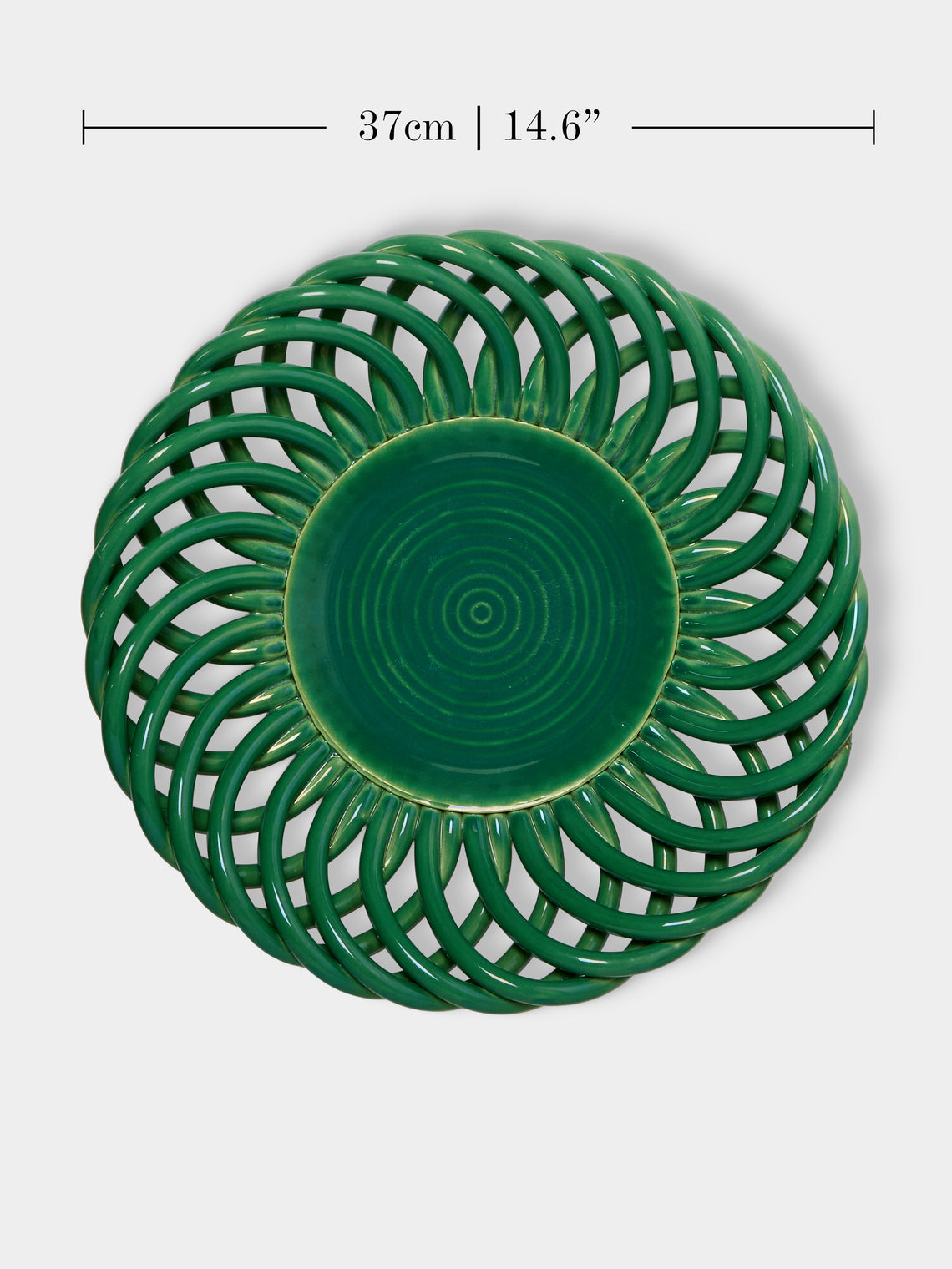 Antique and Vintage - 1950s Vallauris Ceramic Bowl - Green - ABASK