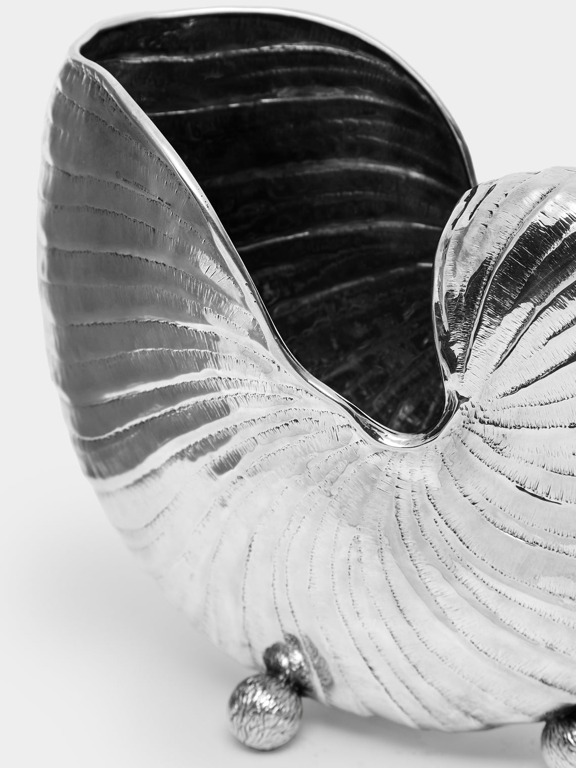 Antique and Vintage - 1950s Shell Solid Silver Bottle Holder -  - ABASK
