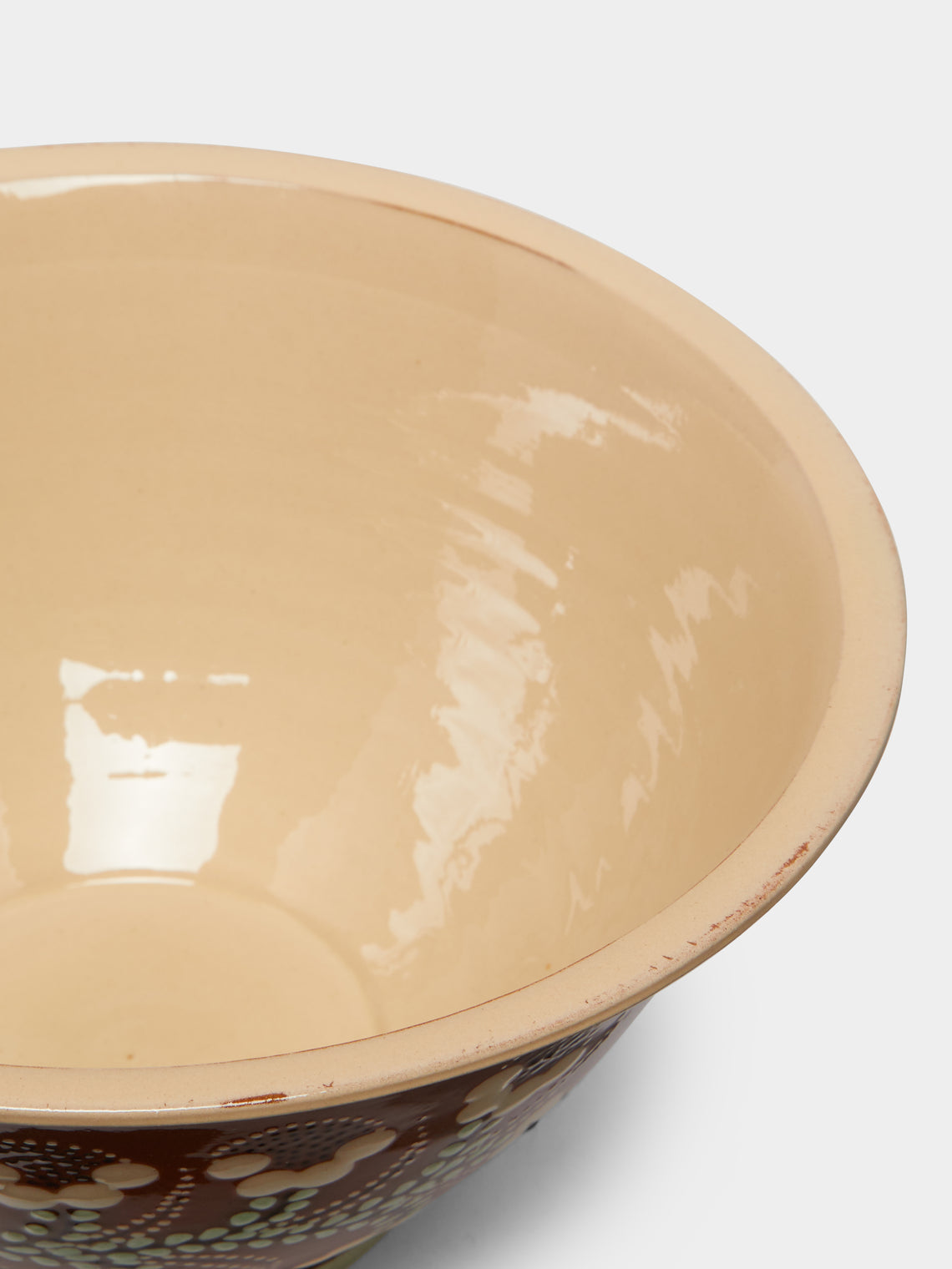 Poterie d’Évires - Flowers Hand-Painted Ceramic Small Salad Bowl -  - ABASK