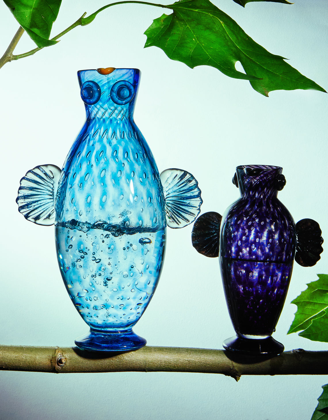 Stewart Hearn - Owl Hand-Blown Glass Large Jug -  - ABASK
