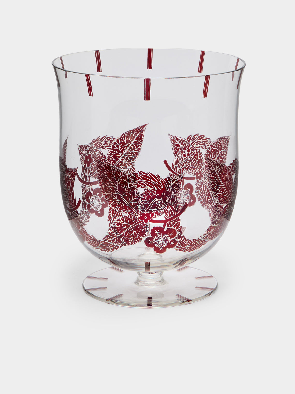 Antique and Vintage - 1930s Crystal and Ruby Enamel Vase -  - ABASK - 