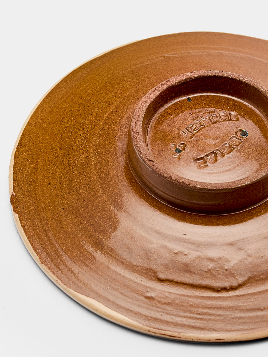 Poterie d’Évires - Animals Hand-Painted Ceramic Small Raised Plates (Set of 6) - Cream - ABASK