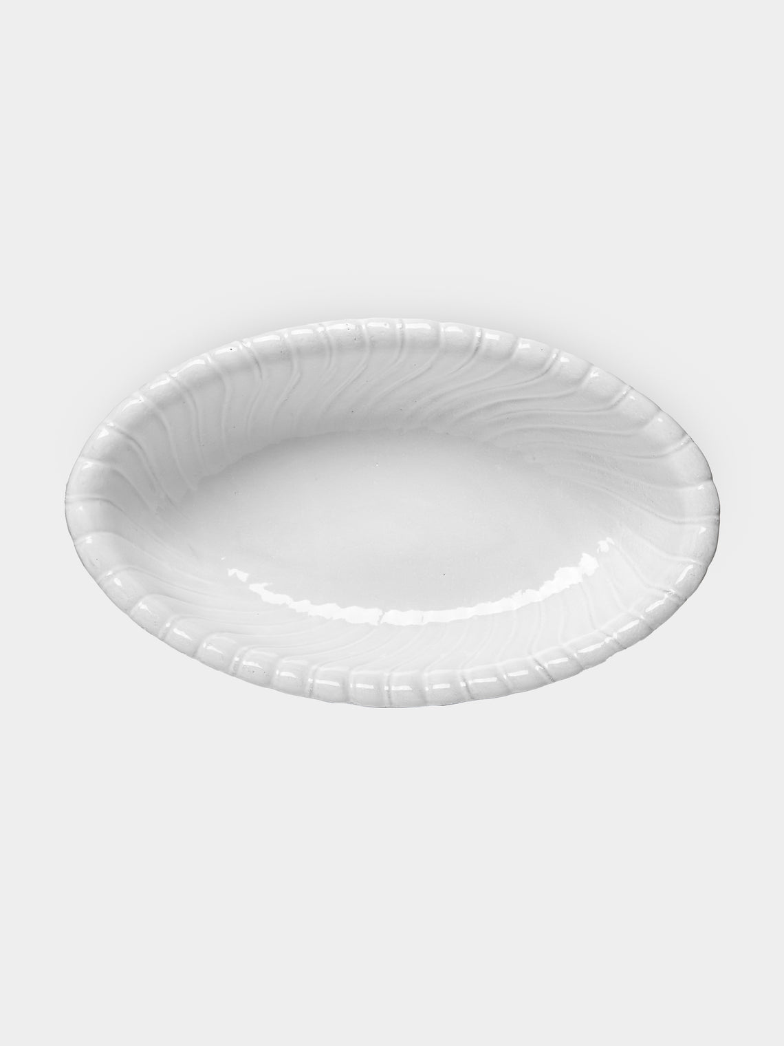 Astier de Villatte - Peggy Hand-Glazed Ceramic Raised Oval Platter -  - ABASK