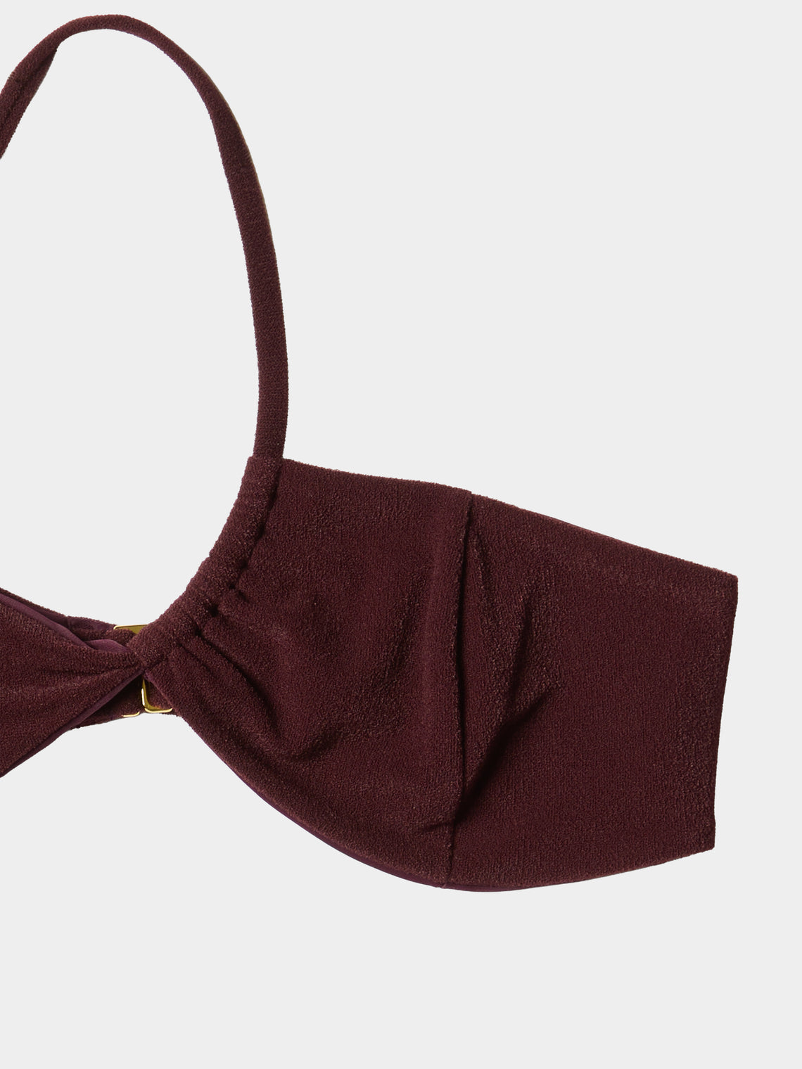Sara Cristina - Narcissus One-Shoulder Bikini | Size: XS - Burgundy - ABASK