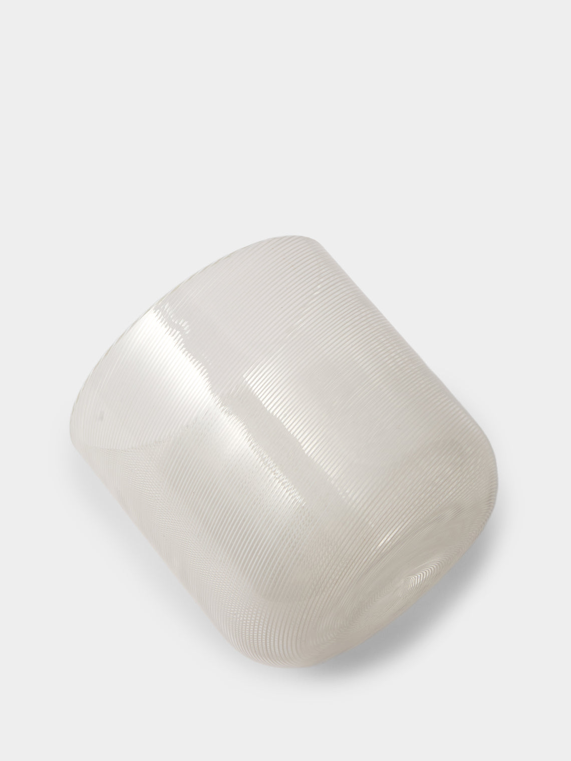 Antique and Vintage - 1970s Fulvio Bianconi for Venini Filigree Murano Glass Vase (4.5in/11cm) - Clear - ABASK