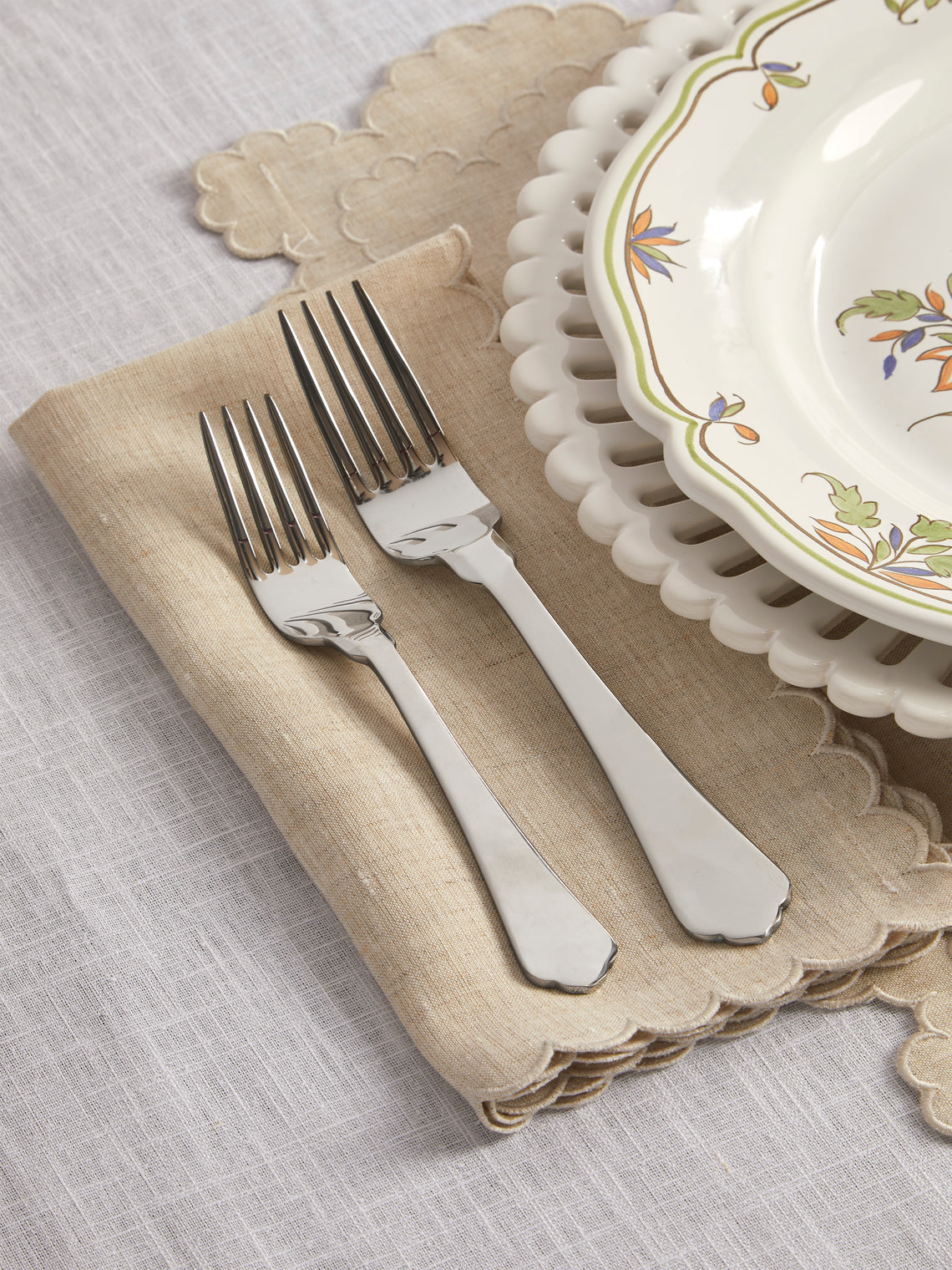 Los Encajeros - Bilbao Linen Napkins (Set of 4) - Natural - ABASK