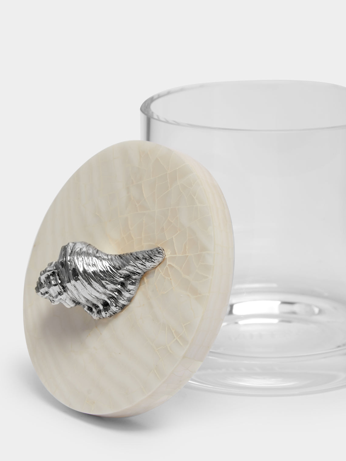 Objet Luxe - Silver-Plated, Shell and Glass Jar -  - ABASK