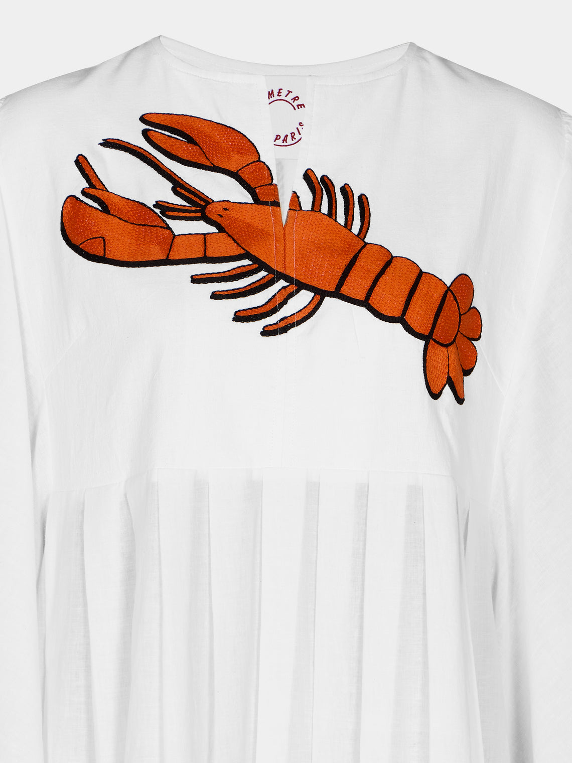 Kilometre Paris - Lobster Embroidered Cotton Dress | One Size -  - ABASK