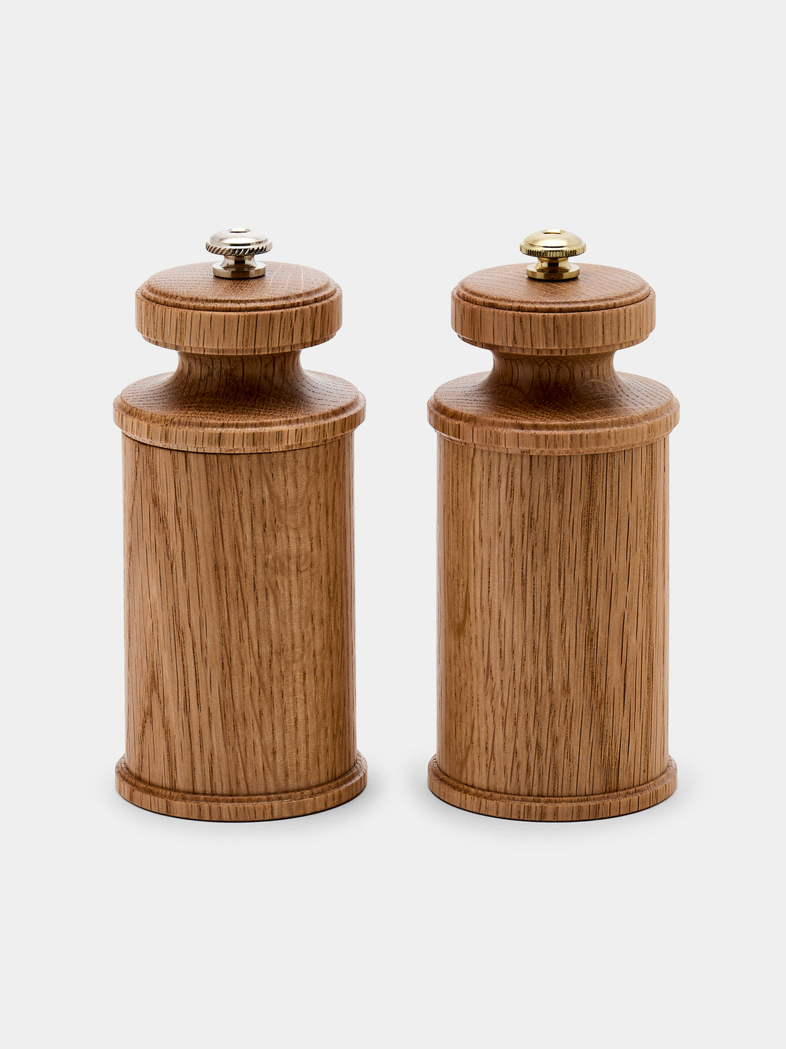 Yamani Woodworks - Hand-Turned Wood Salt and Pepper Mills (Set of 2) - Brown - ABASK - 