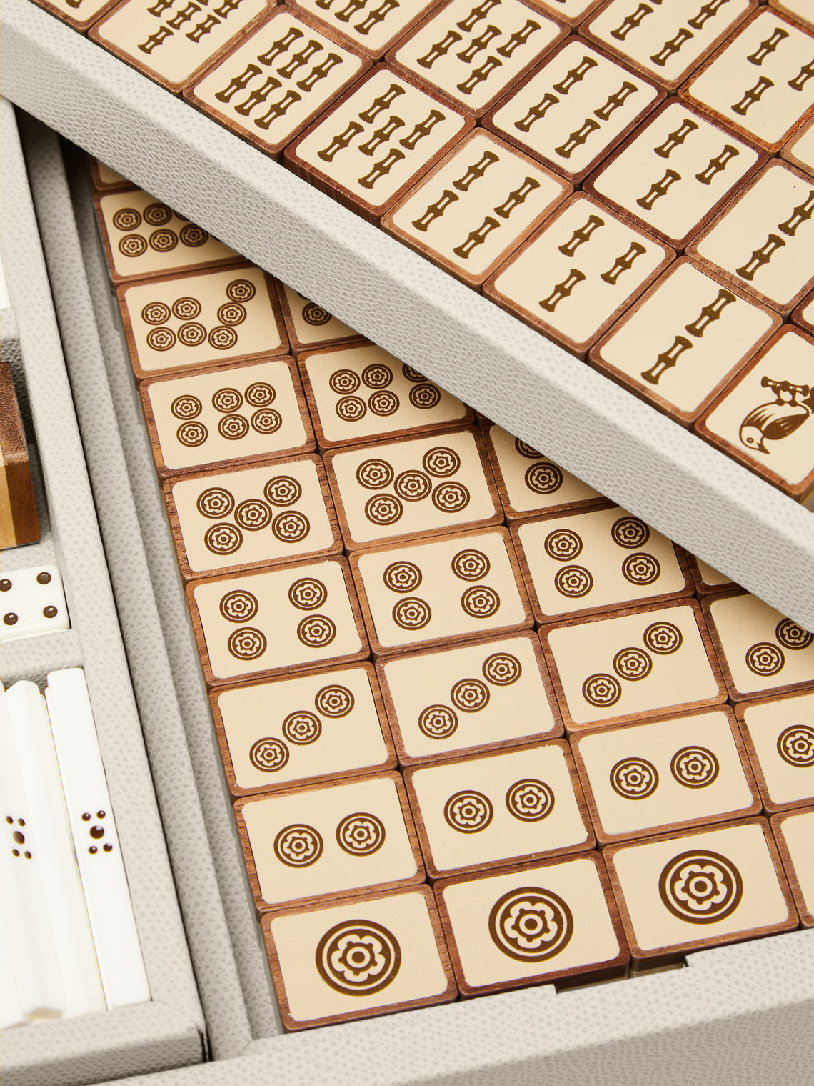 Giobagnara - Leather Mahjong Lux Set - Beige - ABASK