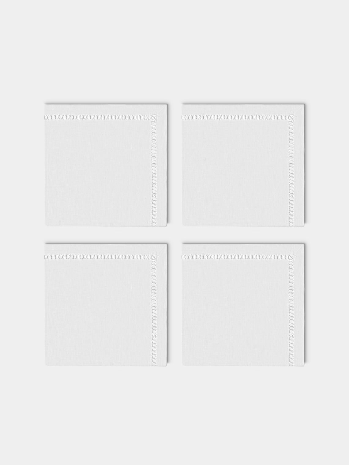 Los Encajeros - Tokyo Linen Napkins (Set of 4) - White - ABASK - 