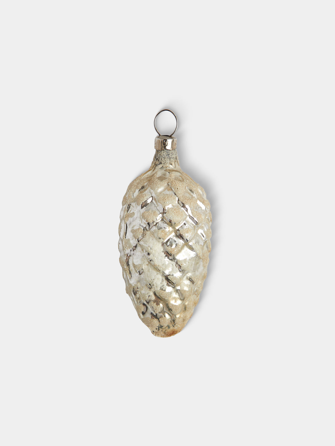 Antique and Vintage - Early-20th-Century Pinecones Glass Baubles (Set of 12) - Silver - ABASK
