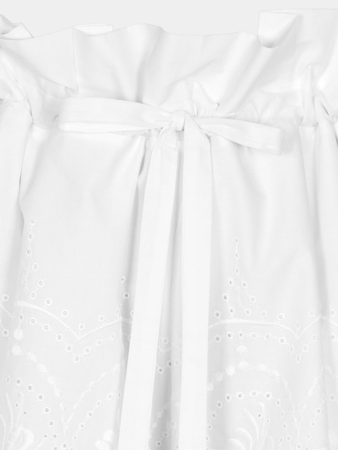 Loretta Caponi - Marissa Embroidered Cotton Shorts | Size: S -  - ABASK