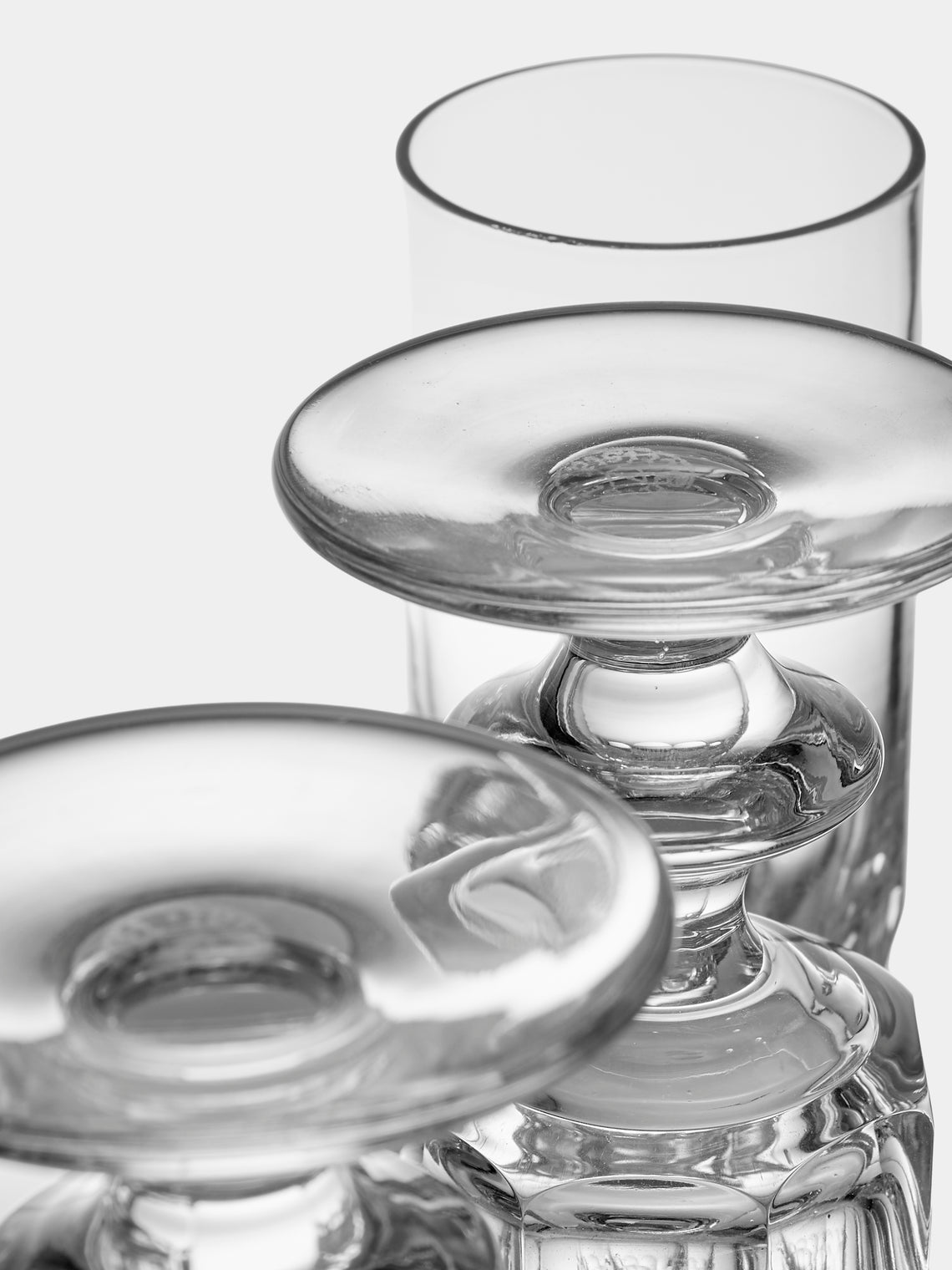 Antique and Vintage - Mid-Century Bayel Crystal Champagne Flutes (Set of 10) - Clear - ABASK