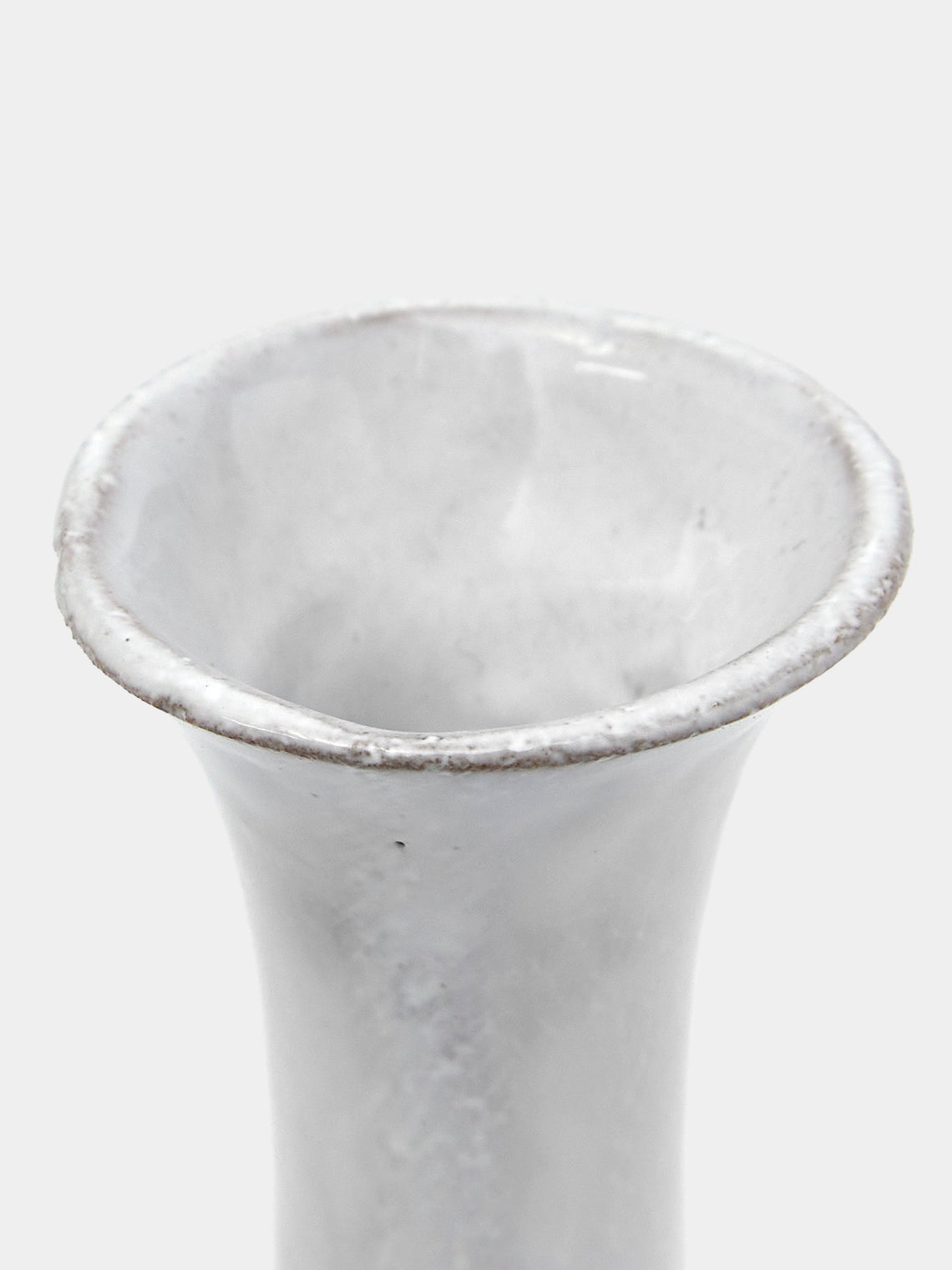 Astier de Villatte - Soliflore Hand-Glazed Ceramic Round Vase - White - ABASK