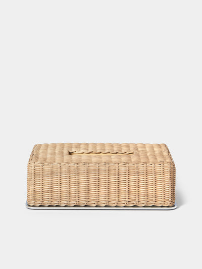 Pigment France - Amiens Rattan Tissue Box - Brown - ABASK - 