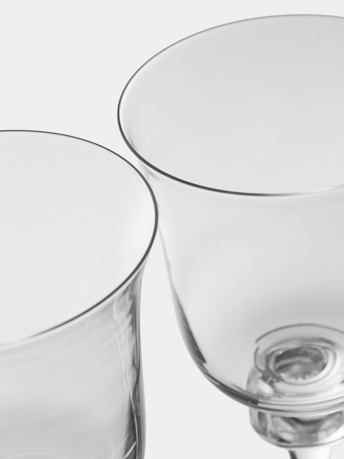 Antique and Vintage - 1947 Daum Saumur Red Wine Glasses (Set of 10) - Clear - ABASK