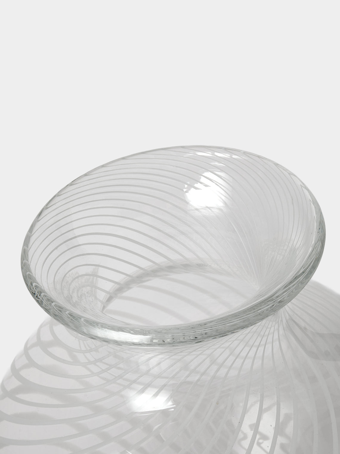 Antique and Vintage - 1970s F3 International Murano Glass Vase (15in/38cm) - Clear - ABASK