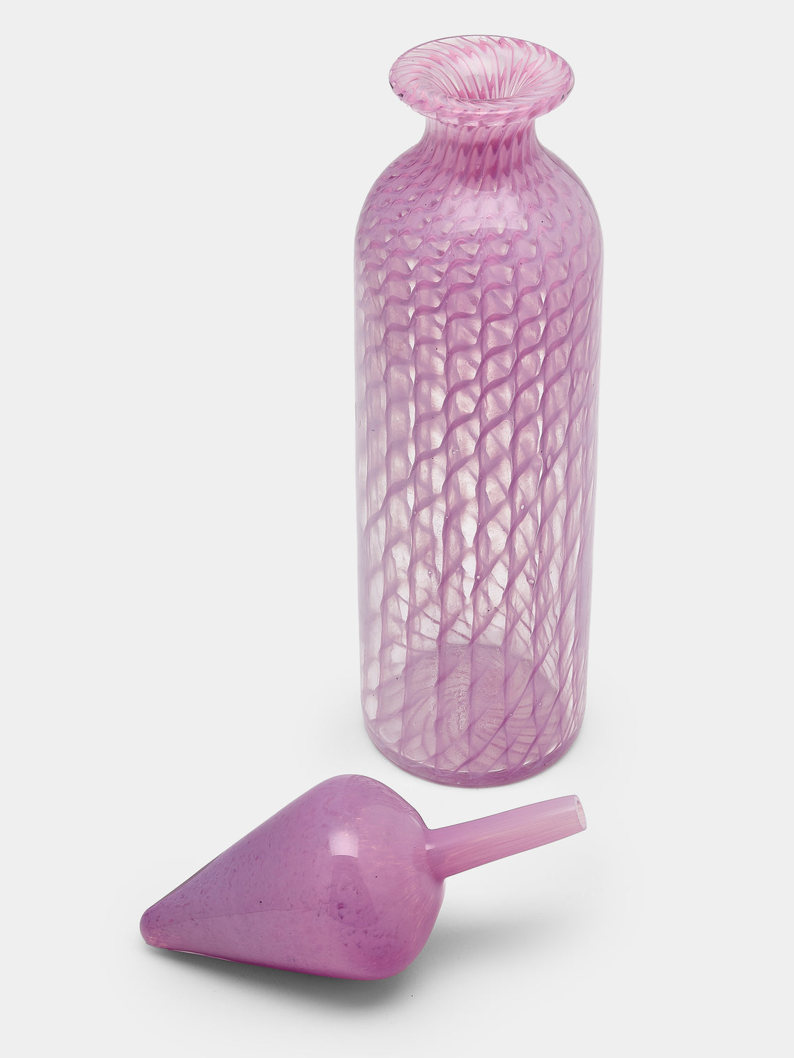 Antique and Vintage - 1950s Murano Glass Decanter - Pink - ABASK