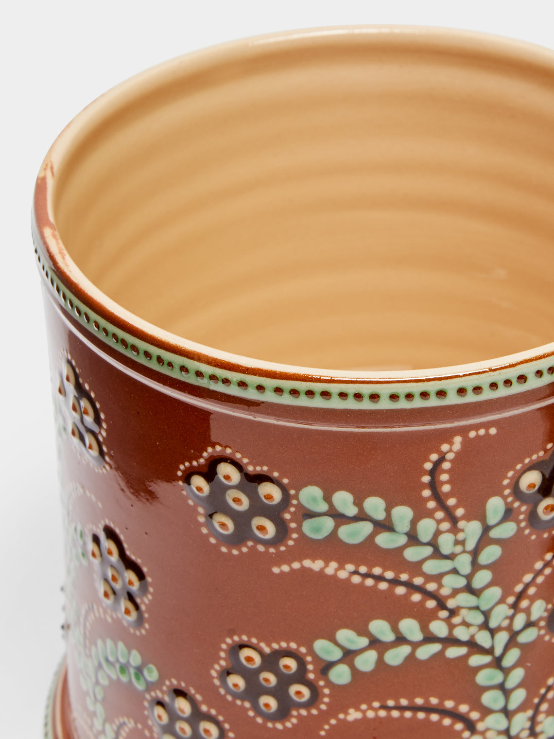 Poterie d’Évires - Flowers Hand-Painted Ceramic Small Jar -  - ABASK