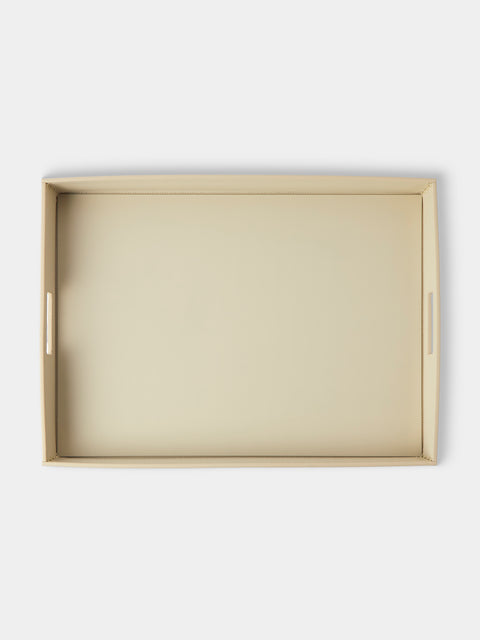 Riviere - Barcelona Leather Tray (24.5in/62cm) - Ivory - ABASK - 
