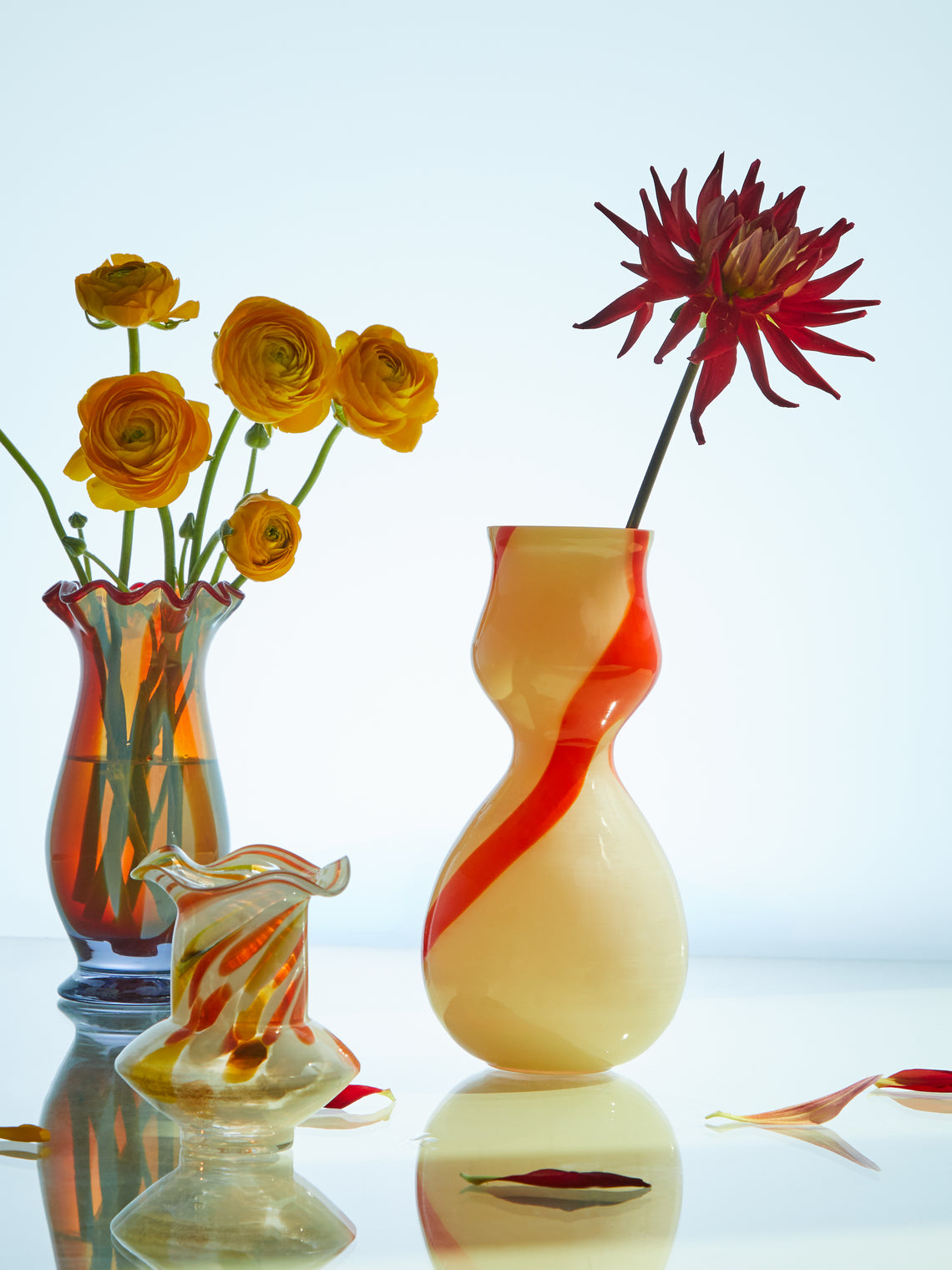Antique and Vintage - Mid-Century Marbled Glass Vase -  - ABASK