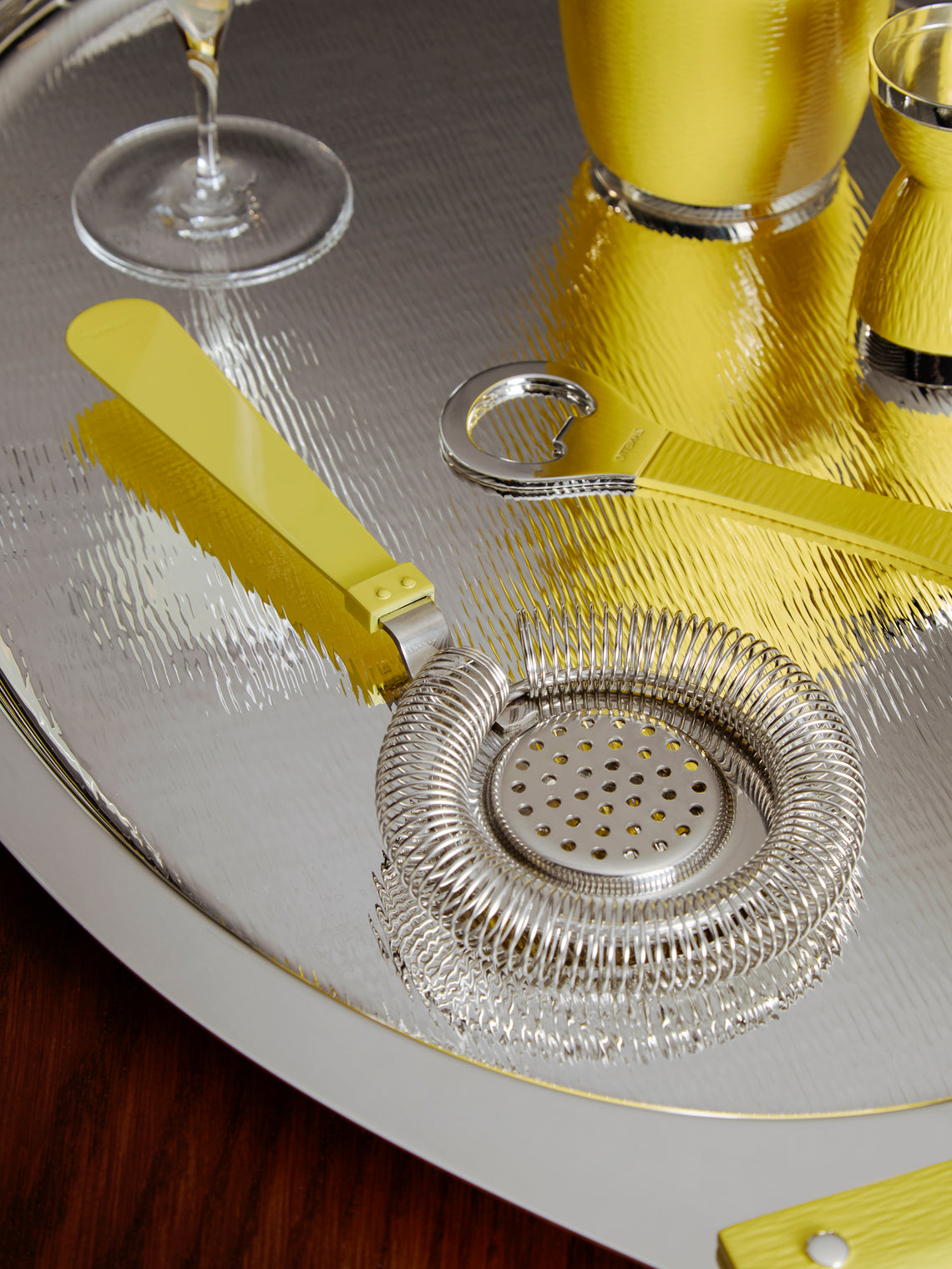 Zanetto - Aquarius Enamelled Silver-Plated Collection - Yellow - ABASK