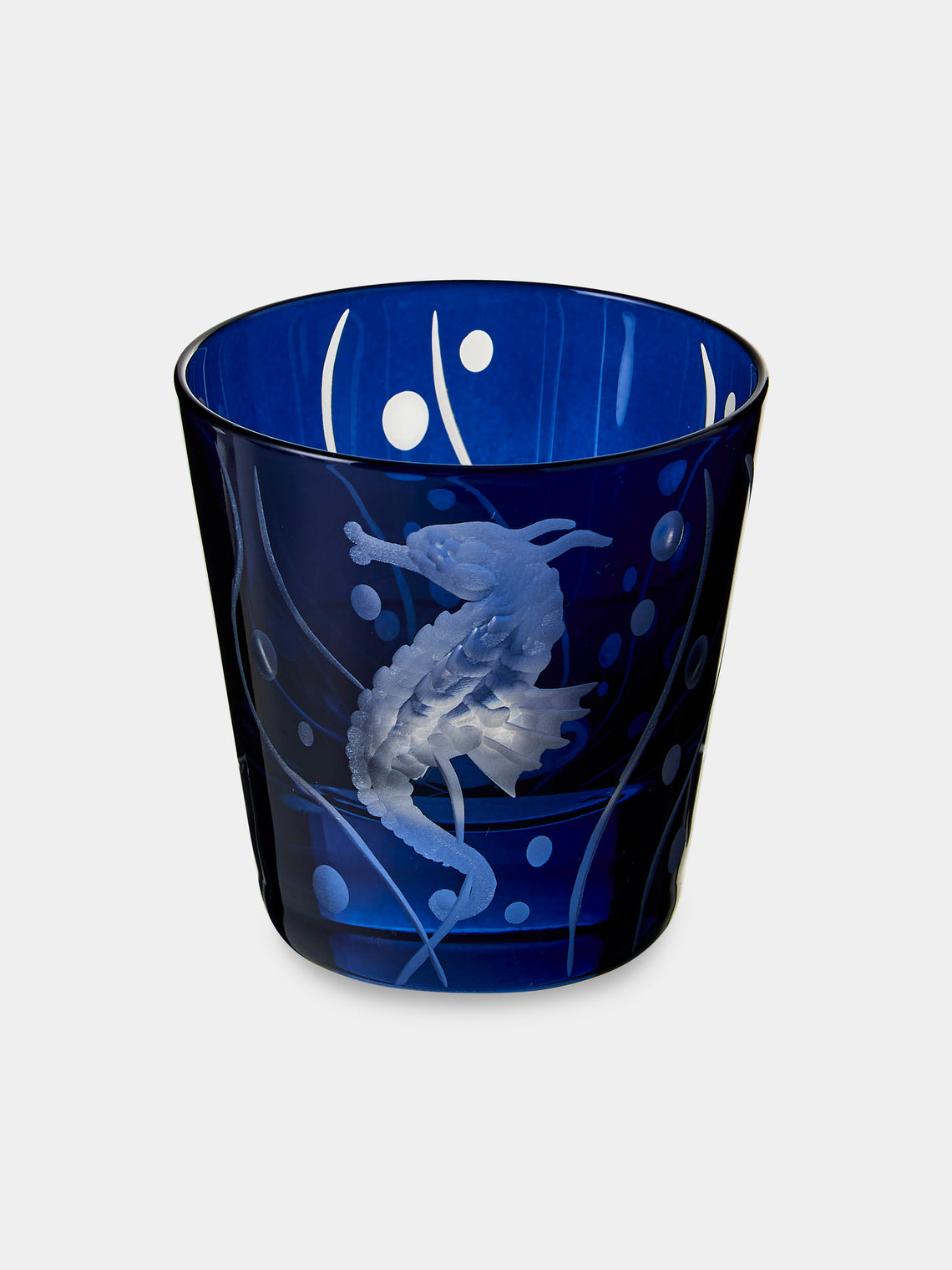 Artel - Sea Life Hand-Engraved Crystal Shot Glasses (Set of 6) - Blue - ABASK