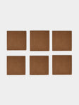 Libeco - Hudson Handwoven Linen Napkins (Set of 6) - Brown - ABASK - 