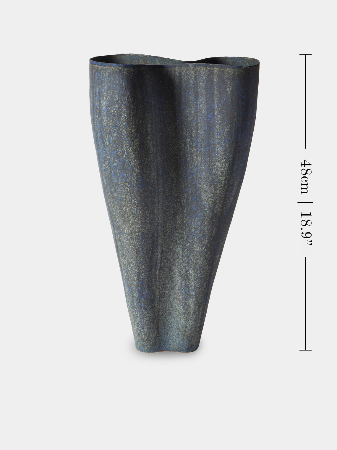 Linda Ouhbi - 26/2024 Hand-Built Stoneware Vase (19in/48cm) - Blue - ABASK